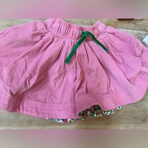 NWT Mini Boden Pink Corduroy Twirly Skirt, 3/4y